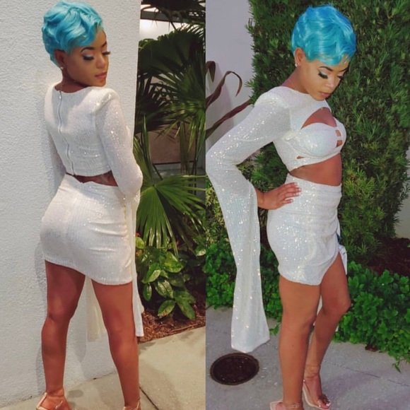 FASHION NOVA Sequin 2-Piece Skirt Set | Special Occasion | Glamorous set ๐ค - Picture 4 of 5